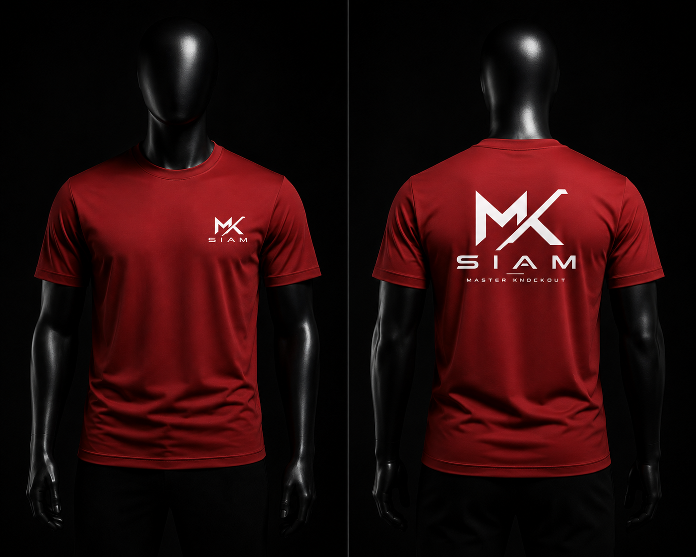 T-shirt MK SIAM Rouge — vue avant et arrière